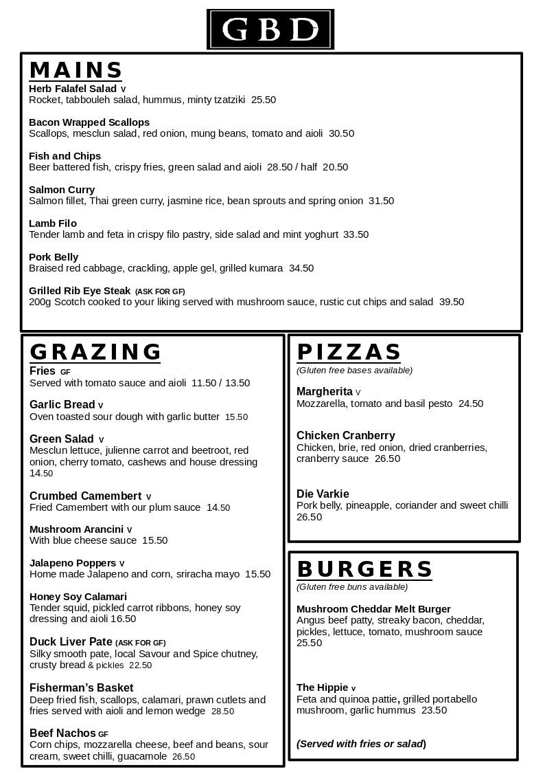 The junction menu deals